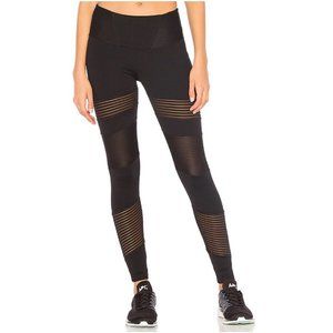 Revolve Beloforte Mesh Moto Leggings Black